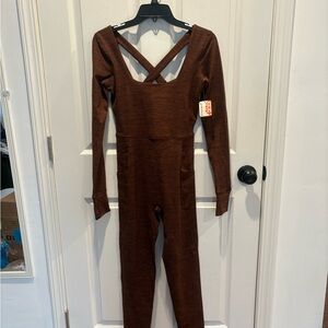 FP Movement by Free People Chocolate Brown Jumpsuit